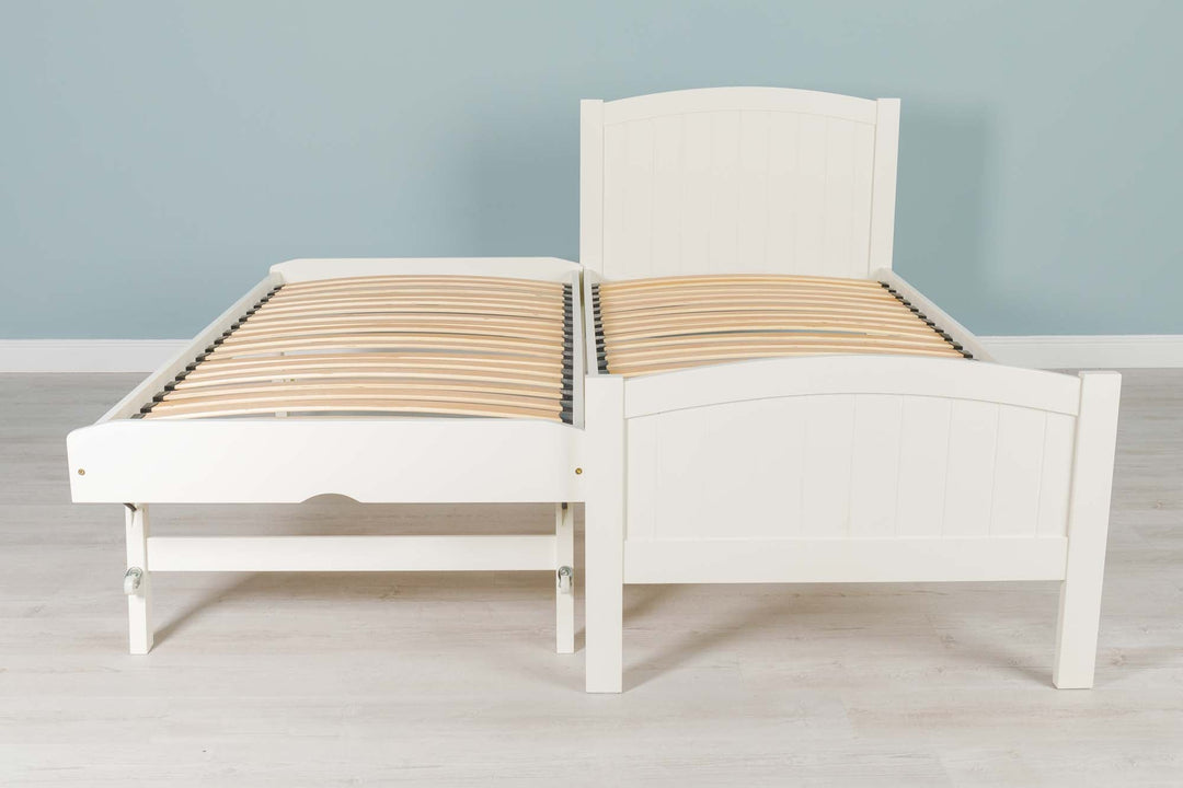 Albany Soft White Solid Wood Guest Bed - 3ft Single - The Oak Bed Store