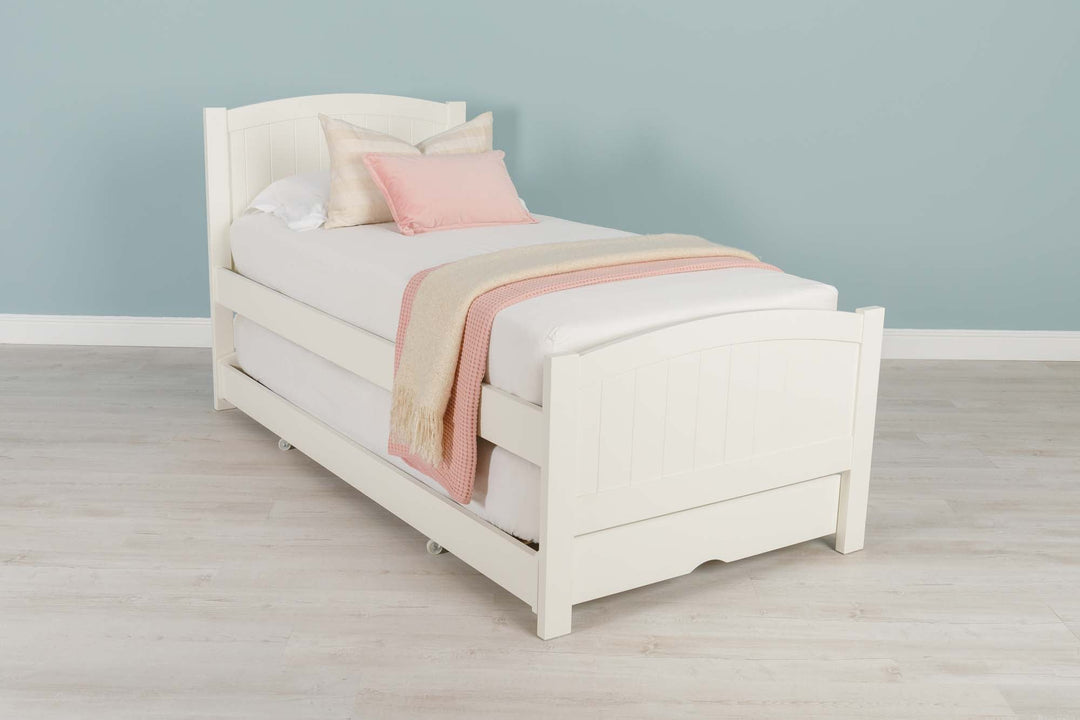 Albany Soft White Solid Wood Guest Bed - 3ft Single - The Oak Bed Store