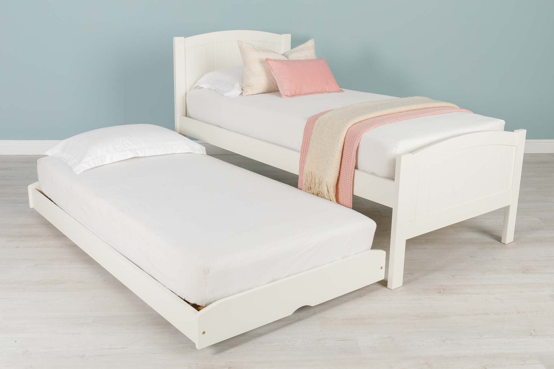 Albany Soft White Solid Wood Guest Bed - 3ft Single - The Oak Bed Store