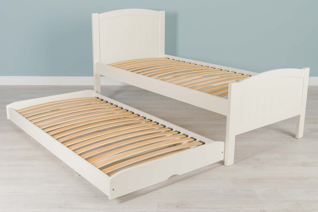 Albany Soft White Solid Wood Guest Bed - 3ft Single - The Oak Bed Store