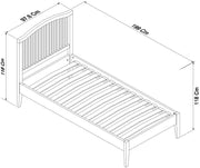 Aubrey Wooden Bed Frame - 3ft Single - The Oak Bed Store