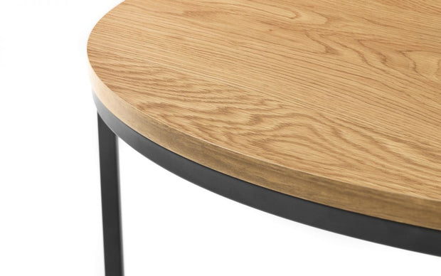 Belgravia Black Metal Nest of 2 Coffee Tables - The Oak Bed Store