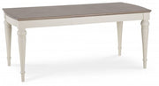 Bordeaux Grey Washed Oak & Soft Grey 4-6 Seat Extending Dining Table - The Oak Bed Store