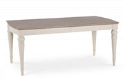 Bordeaux Grey Washed Oak & Soft Grey 6-8 Seat Extending Dining Table - The Oak Bed Store