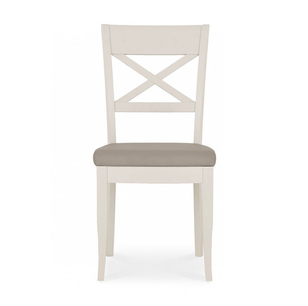 Bordeaux Soft Grey X-Back Chair (Set of 2) - The Oak Bed Store
