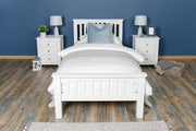 Boston Soft White Solid Wood Bed Frame - 3ft Single - B GRADE - The Oak Bed Store