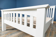 Boston Soft White Solid Wood Bed Frame - 3ft Single - B GRADE - The Oak Bed Store