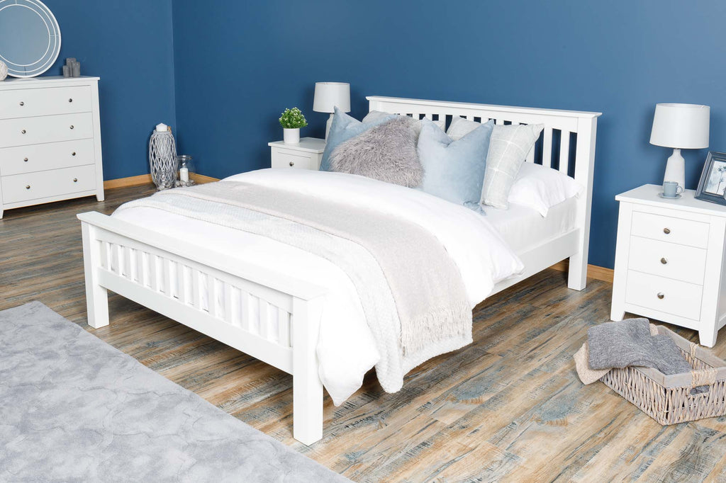 White super king deals bed