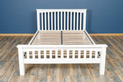 Boston Soft White Solid Wood Bed Frame - 6ft Super King - The Oak Bed Store
