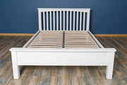 Boston Soft White Solid Wood Bed Frame - Low Foot End - 6ft Super King - B GRADE - The Oak Bed Store