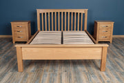 Boston Solid Natural Oak Bed Frame - Low Foot End - 5ft King Size - The Oak Bed Store