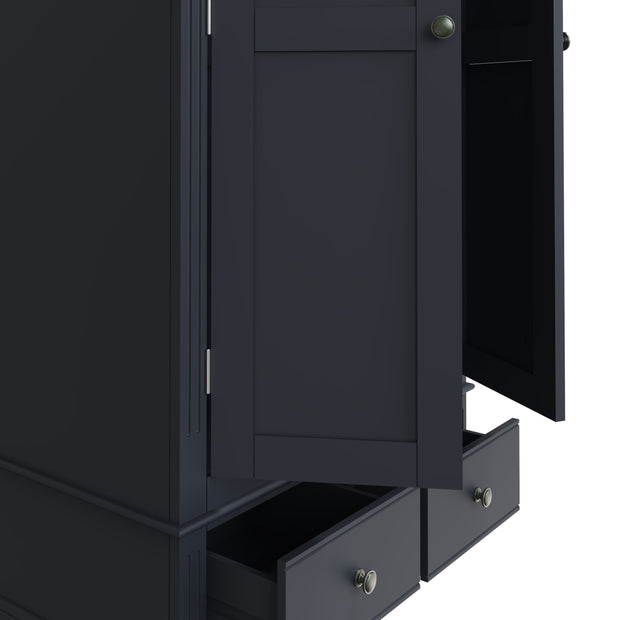 Brampton 2 Door 2 Drawer Double Wardrobe - The Oak Bed Store