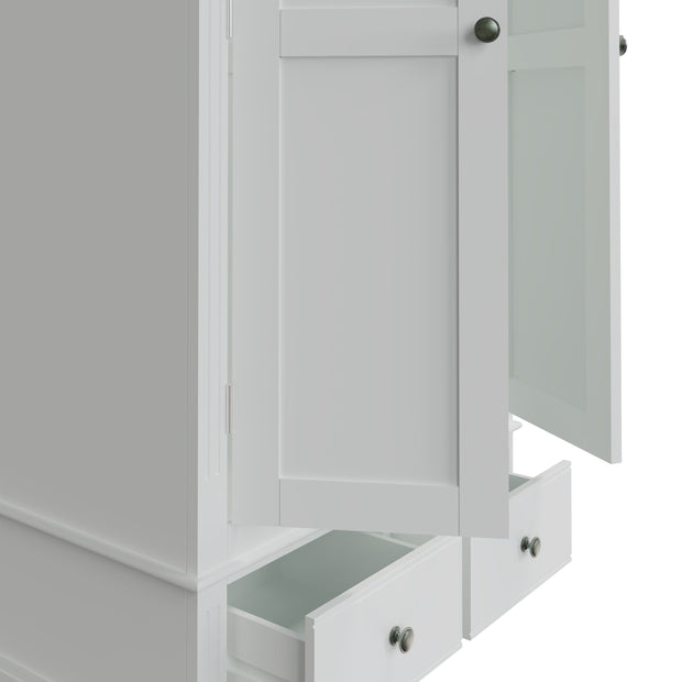 Brampton 2 Door 2 Drawer Double Wardrobe - The Oak Bed Store