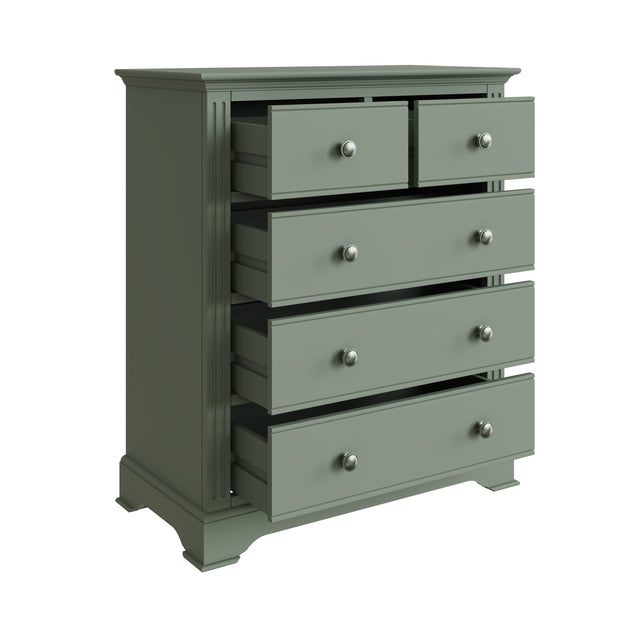 Brampton 2 Over 3 Drawer Chest of Drawers - The Oak Bed Store