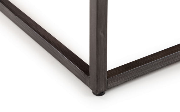 Brockenhurst Rustic Oak & Gunmetal Square Coffee Table - The Oak Bed Store