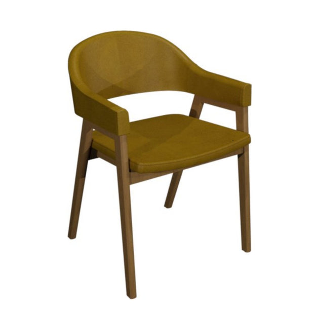 Cambria Rustic Oak Upholstered Arm Chair (Set of 2) - The Oak Bed Store