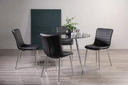 Camden Round Marble Effect Dining Table - 1.2m - The Oak Bed Store