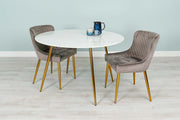 Camden Round Marble Effect Dining Table - 1.2m - The Oak Bed Store