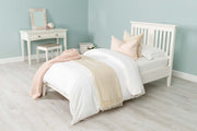 Camden Soft White Wooden Bed Frame - 3ft Single - The Oak Bed Store