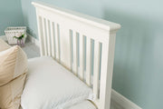 Camden Soft White Wooden Bed Frame - 3ft Single - The Oak Bed Store