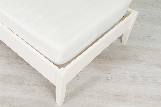 Camden Soft White Wooden Bed Frame - 3ft Single - The Oak Bed Store