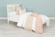 Camden Soft White Wooden Bed Frame - 3ft Single - The Oak Bed Store
