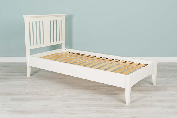 Camden Soft White Wooden Bed Frame - 3ft Single - The Oak Bed Store