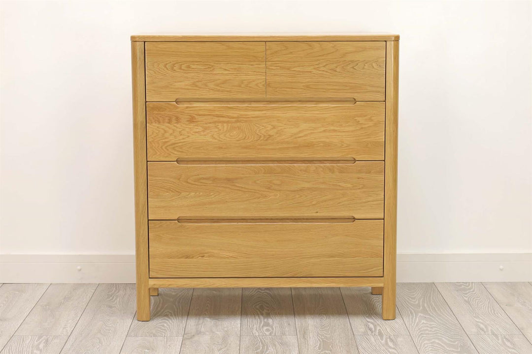 Canterbury Natural Oak 4 Drawer Chest of Drawers - B GRADE - The Oak Bed Store