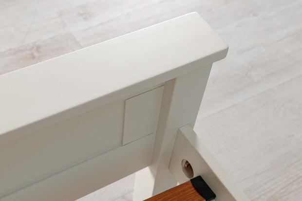 Capri Soft White Solid Wood Bed Frame - 3ft Single - The Oak Bed Store