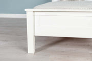 Capri Soft White Solid Wood Bed Frame - 3ft Single - The Oak Bed Store