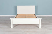 Capri Soft White Solid Wood Bed Frame - 5ft King Size - The Oak Bed Store