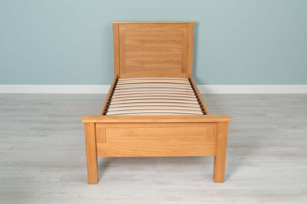 Capri Solid Natural Oak Bed Frame - 3ft Single - The Oak Bed Store