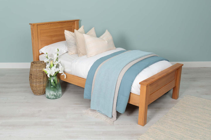 Capri Solid Natural Oak Bed Frame - 3ft Single - The Oak Bed Store