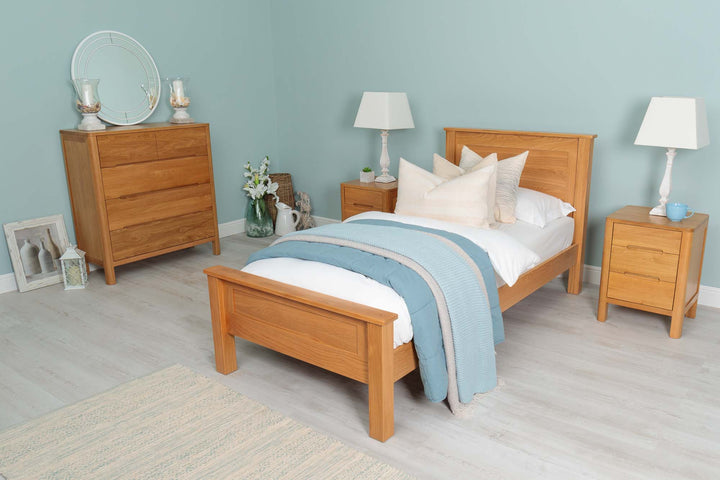 Capri Solid Natural Oak Bed Frame - 3ft Single - The Oak Bed Store