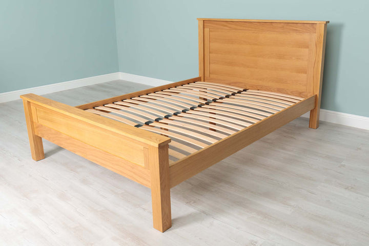 Capri Solid Natural Oak Bed Frame - 4ft6 Double - The Oak Bed Store