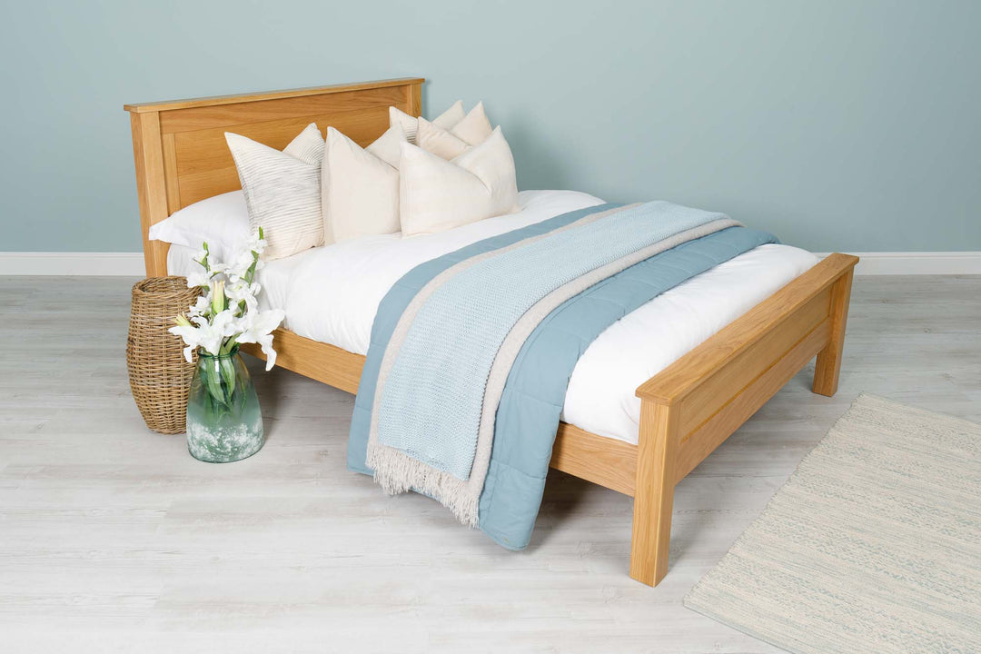 Capri Solid Natural Oak Bed Frame - 5ft King Size - The Oak Bed Store