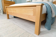 Capri Solid Natural Oak Bed Frame - 5ft King Size - The Oak Bed Store