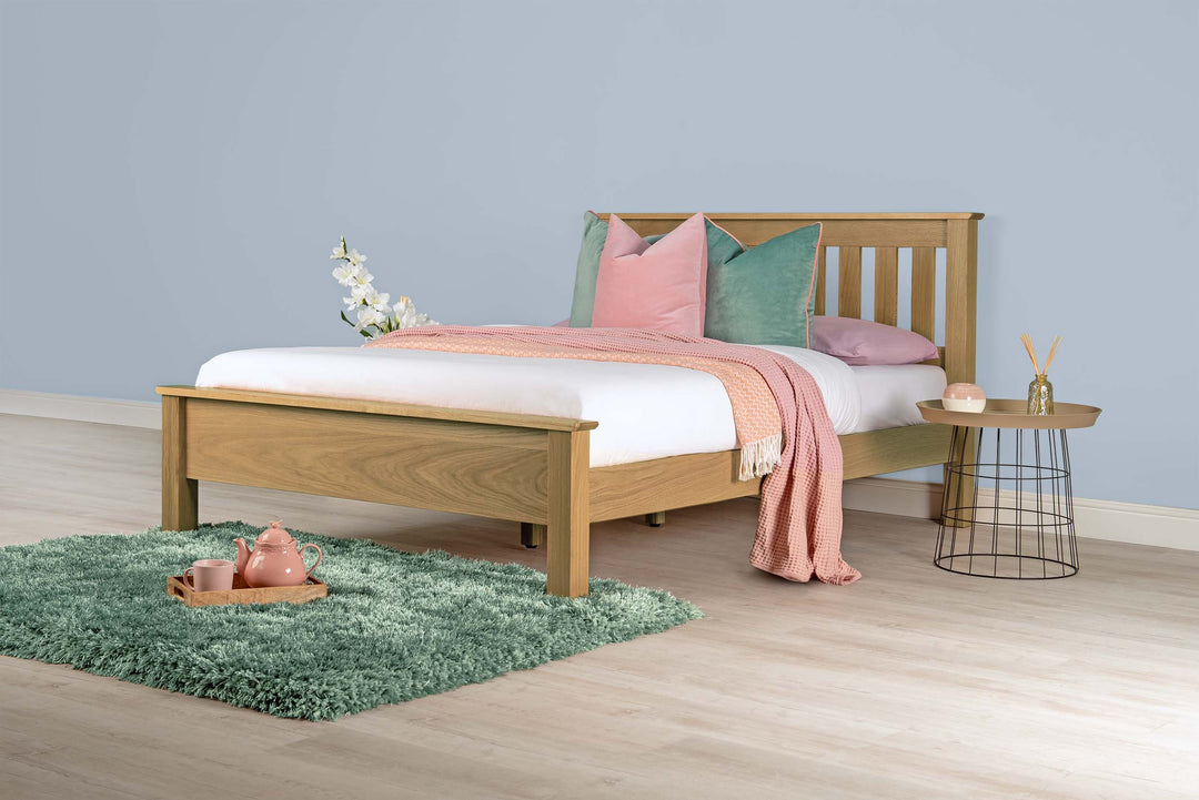 Cavendish Solid Natural Oak Bed Frame - 4ft6 Double - B GRADE - The Oak Bed Store