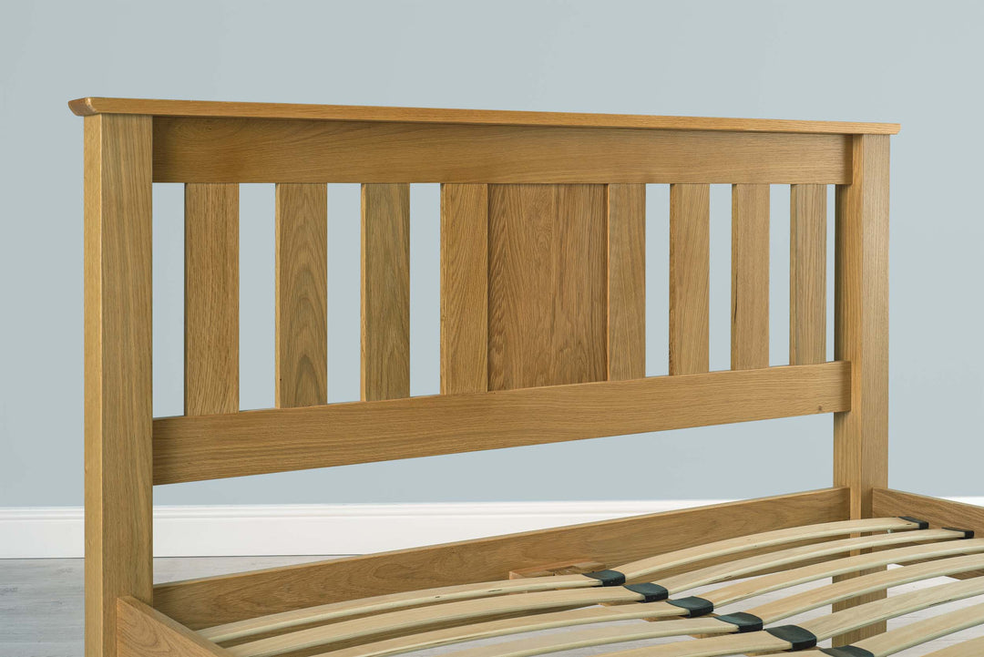 Cavendish Solid Natural Oak Bed Frame - 4ft6 Double - B GRADE - The Oak Bed Store