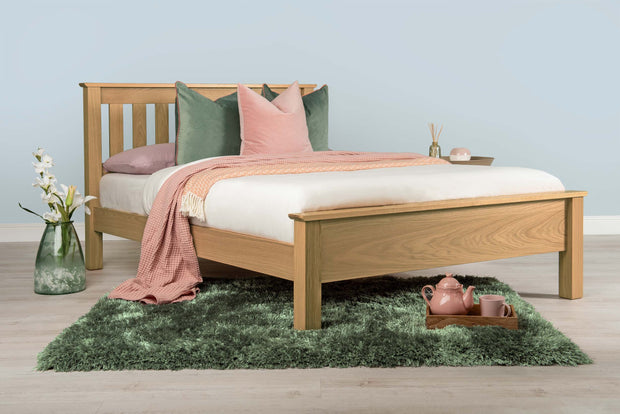 Cavendish Solid Natural Oak Bed Frame - 5ft King Size - The Oak Bed Store