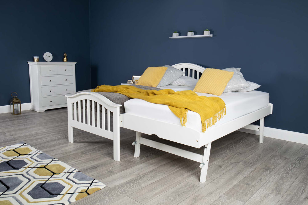 Chelsea Soft White Solid Wood Guest Bed - 3ft Single - The Oak Bed Store