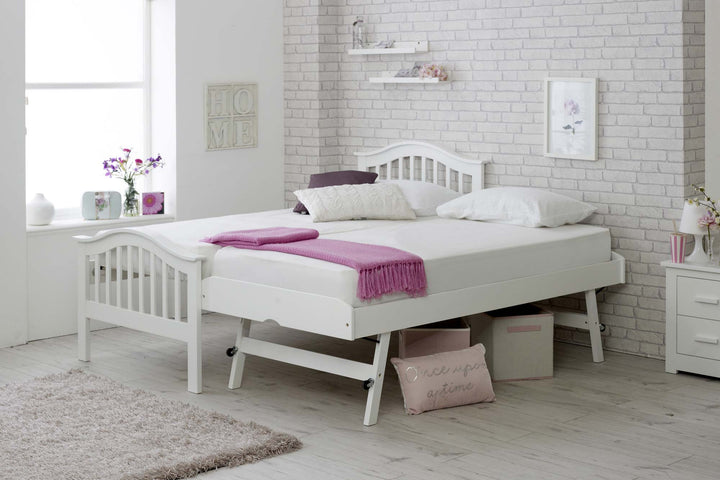 Chelsea Soft White Solid Wood Guest Bed - 3ft Single - The Oak Bed Store