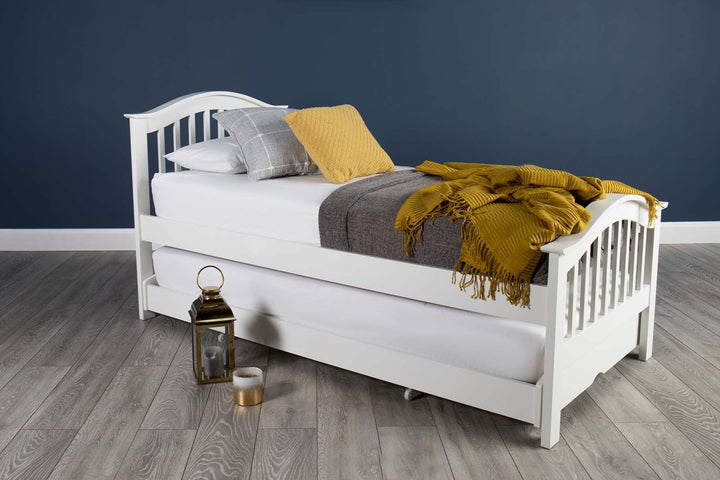 Chelsea Soft White Solid Wood Guest Bed - 3ft Single - The Oak Bed Store