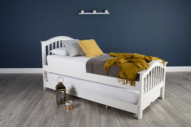 Chelsea Soft White Solid Wood Guest Bed - 3ft Single - The Oak Bed Store