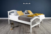 Chelsea Soft White Solid Wood Guest Bed - 3ft Single - The Oak Bed Store