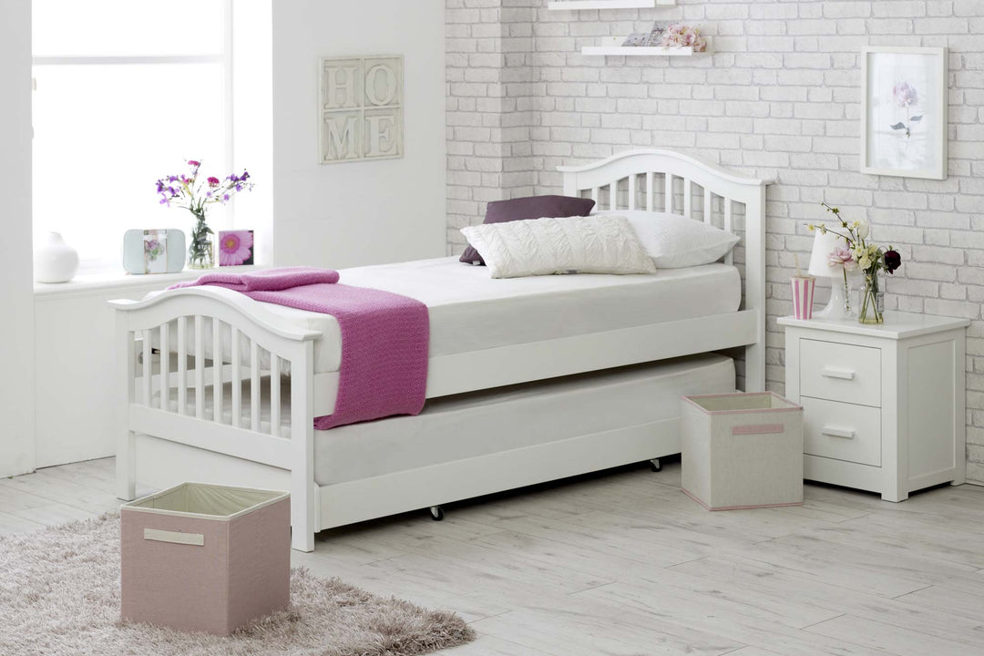 Chelsea Soft White Solid Wood Guest Bed - 3ft Single - The Oak Bed Store