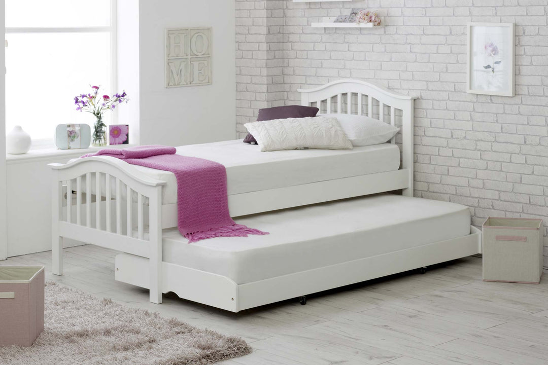 Chelsea Soft White Solid Wood Guest Bed - 3ft Single - The Oak Bed Store