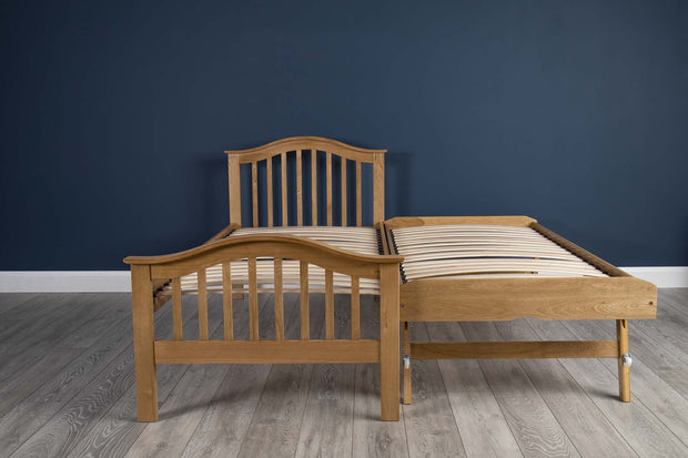 Chelsea Solid Oak Guest Bed - 3ft Single - The Oak Bed Store