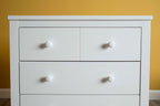 Chester Bright White 2 Over 3 Chest of Drawers - The Oak Bed Store