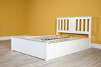 Chester Bright White Ottoman Storage Bed Frame - 4ft6 Double - The Oak Bed Store